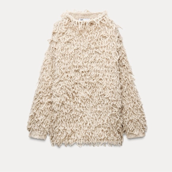 ZARA FRINGED KNIT SWEATER - Picture 5 of 15